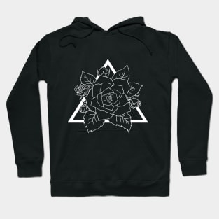 Triangle Rose Flower Hoodie